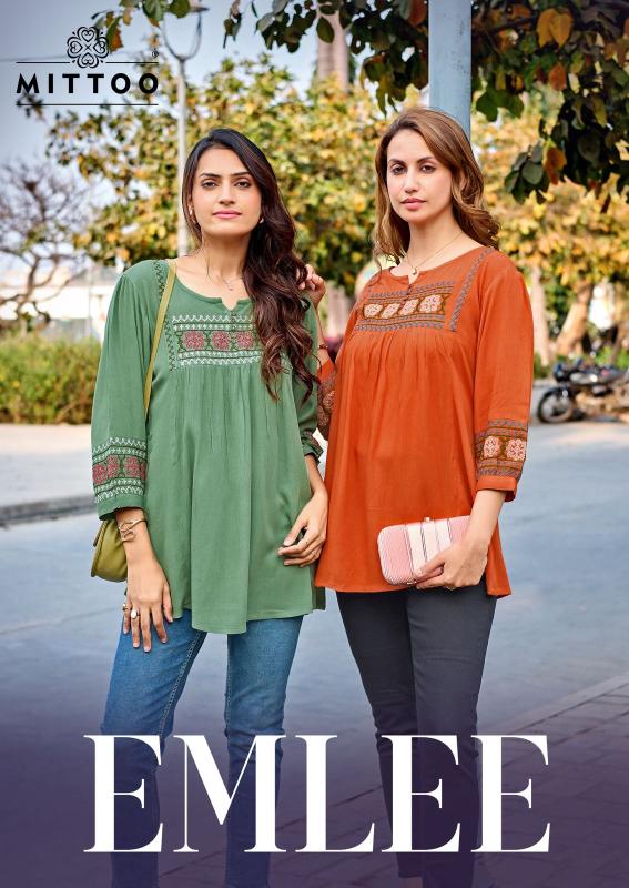 Mittoo emlee short top wholesale printed kurtis